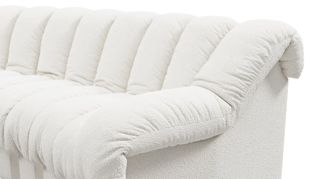 DS 600 - DS 600 Small Open End Sofa, Left, White Boucle