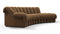 DS 600 - DS 600 Small Open End Sofa, Right, Brown Vegan Suede