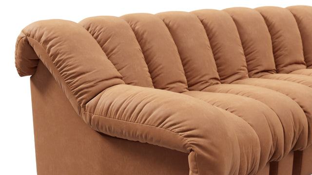 DS 600 - DS 600 Small Open End Sofa, Right, Tan Vegan Leather