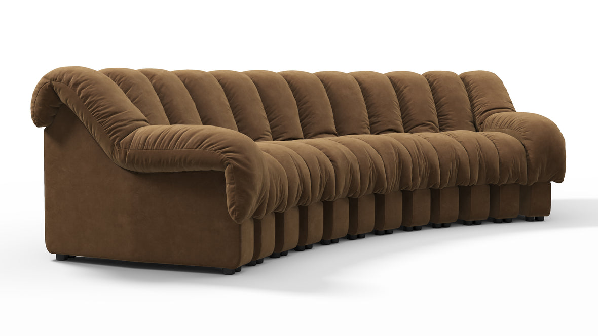 DS 600 - DS 600 Three Seater Sofa, Brown Vegan Suede