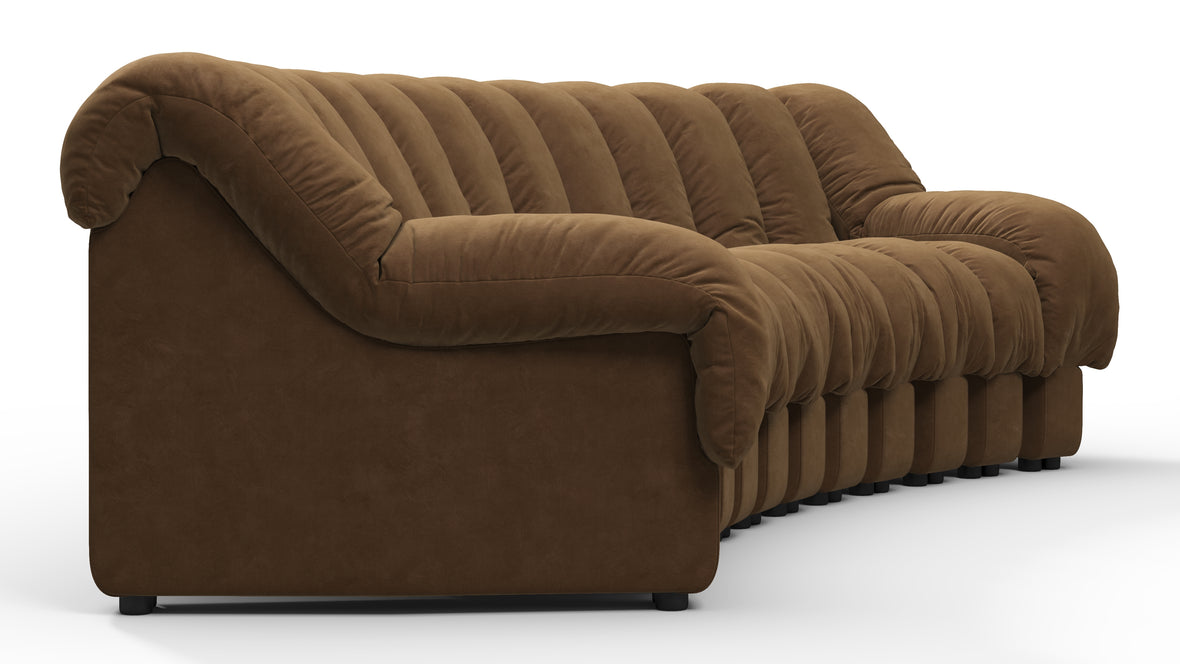 DS 600 - DS 600 Three Seater Sofa, Brown Vegan Suede