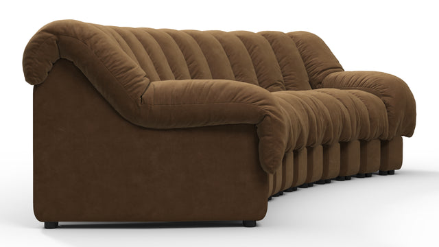 DS 600 - DS 600 Three Seater Sofa, Brown Vegan Suede