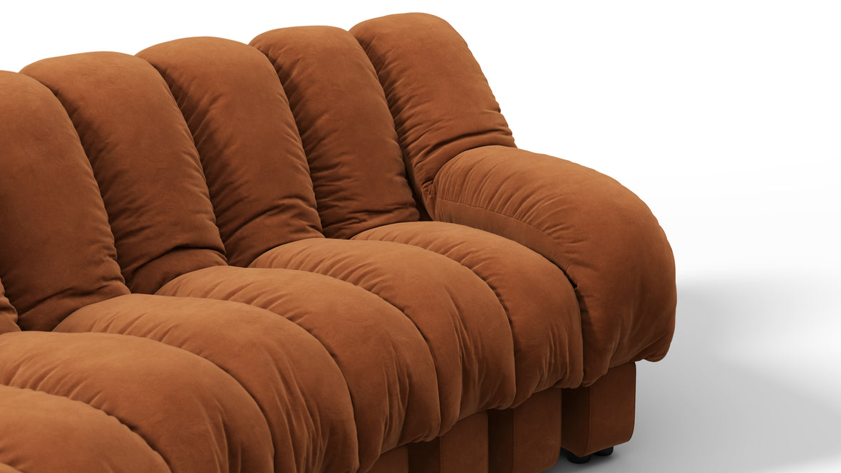 DS 600 - DS 600 Three Seater Sofa, Burnt Orange Vegan Suede