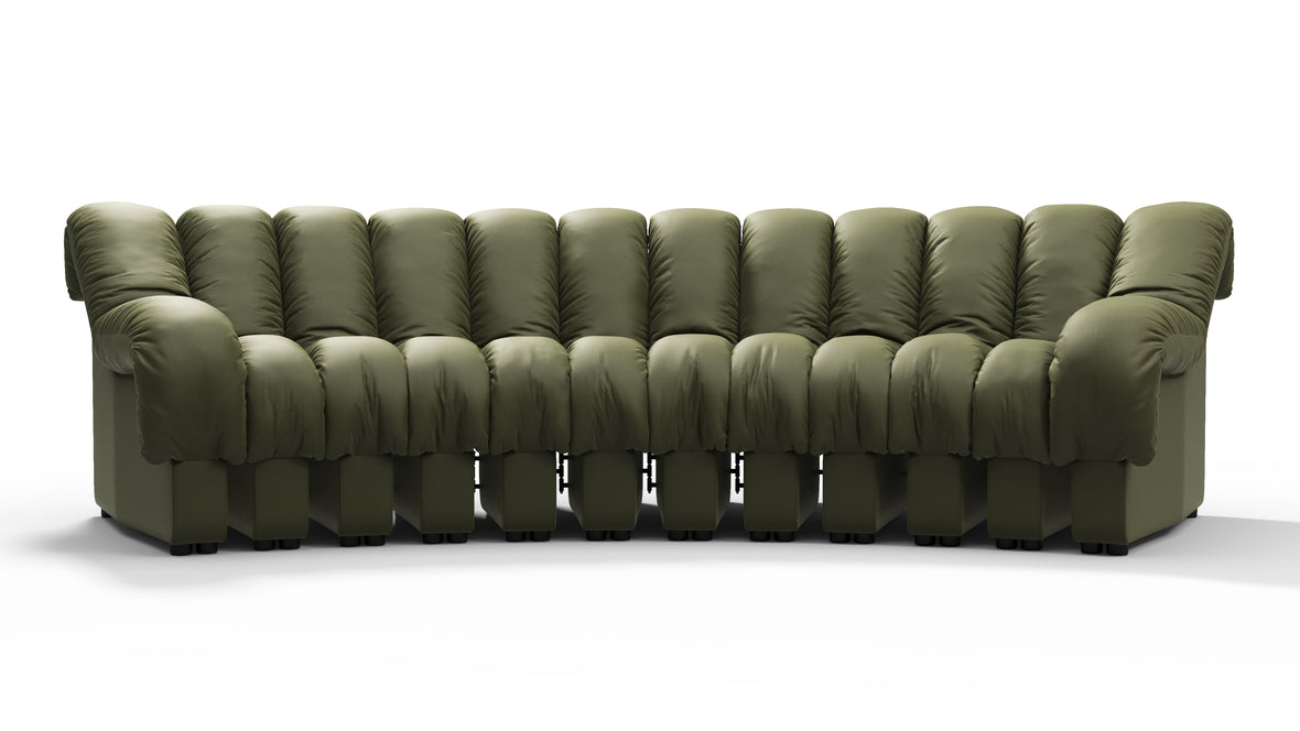 DS 600 - DS 600 Three Seater Sofa, Deep Olive Vegan Leather