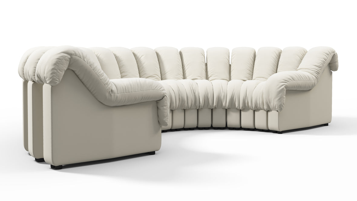 DS 600 - DS 600 Sectional, U Shape, Cream Vegan Leather