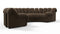 DS 600 - DS 600 Sectional, U Shape, Distressed Brown Vegan Leather