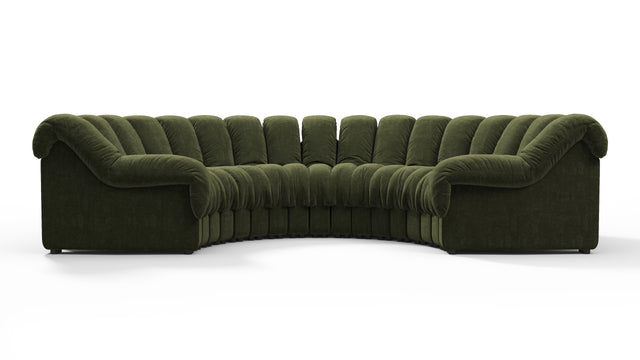 DS 600 - DS 600 Sectional, U Shape, Moss Green Chenille