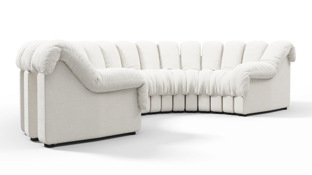 DS 600 - DS 600 Sectional, U Shape, White Boucle