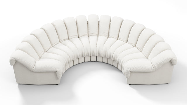 DS 600 - DS 600 Sectional, U Shape, White Boucle