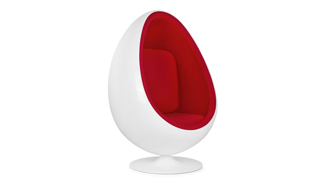 Egg Pod - Egg Pod Chair, Bold Red Wool