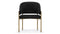 Esme - Esme Dining Chair, Black Plush Velvet and Brushed Brass