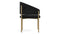 Esme - Esme Dining Chair, Black Plush Velvet and Brushed Brass