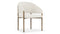 Esme - Esme Dining Chair, Oatmeal Brushed Weave and Brushed Brass