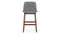 LeBlanc - LeBlanc Counter Stool, Glacier Gray Vegan Leather and Walnut