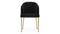 Aben - Aben Dining Chair, Black Plush Velvet and Brushed Brass