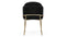 Aben - Aben Dining Chair, Black Plush Velvet and Brushed Brass