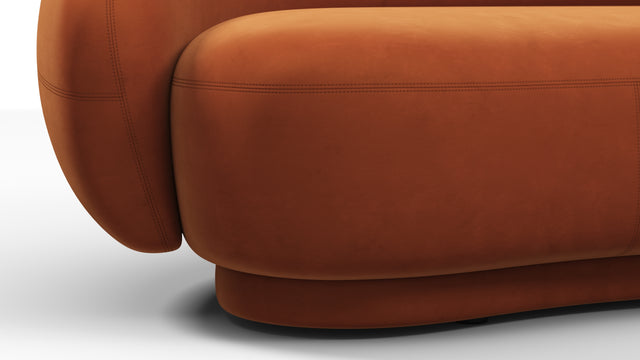 Julep - Julep Sofa, Apricot Velvet