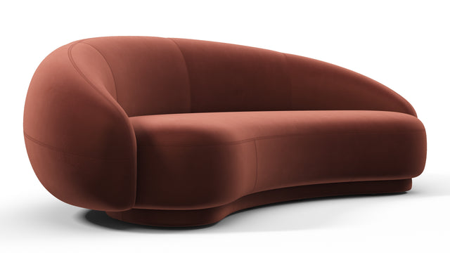 Julep - Julep Sofa, Burgundy Velvet