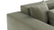 Arles - Arles Sectional, Large Right Chaise, Sage Vegan Suede