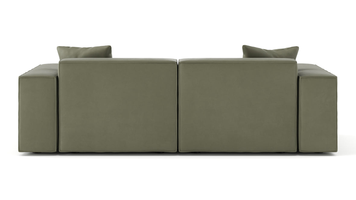 Arles - Arles Sectional, Two Seater, Sage Vegan Suede