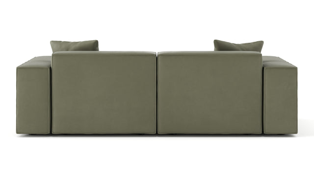 Arles - Arles Sectional, Two Seater, Sage Vegan Suede