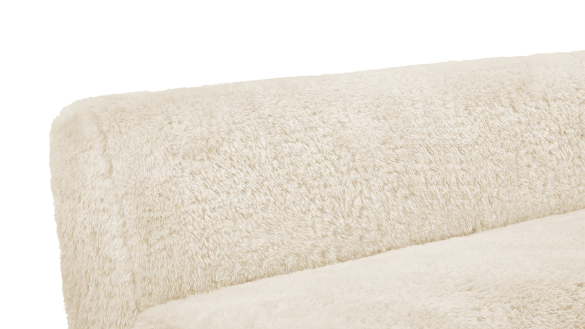 Iona - Iona Sectional, Right Corner, White Long Hair Sherpa