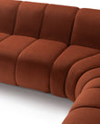 Sectionals River Sectional, Large Right Corner, Russet Plush Velvet