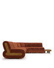 Sectionals River Sectional, Large Right Corner, Russet Plush Velvet