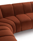 Sectionals River Sectional, Large Left Corner, Russet Plush Velvet