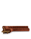Sectionals River Sectional, Large Left Corner, Russet Plush Velvet