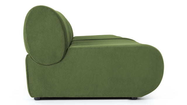 Leo - Leo Three Seater Sofa, Lichen Plush Velvet