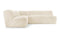 Iona - Iona Sectional, Left Corner, White Long Hair Sherpa