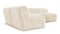 Iona - Iona Sectional, Left Corner, White Long Hair Sherpa