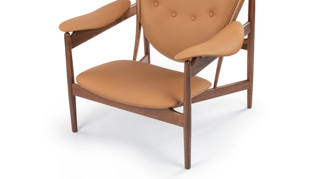 Chieftain - Chieftain Chair, Tawny Brown Vegan Leather and Ash