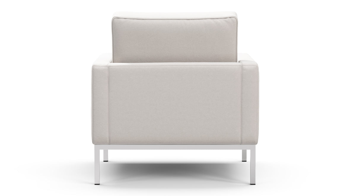 Florence - Florence Lounge Chair, Snow White Wool