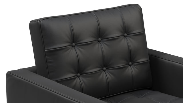 Florence - Florence Lounge Chair, Vintage Black Vegan Leather