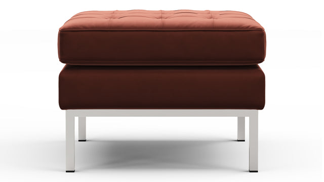 Florence - Florence Ottoman, Burgundy Velvet