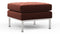 Florence - Florence Ottoman, Burgundy Velvet