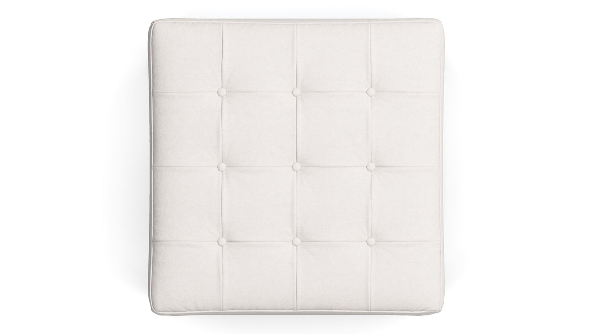 Florence - Florence Ottoman, Snow White Wool