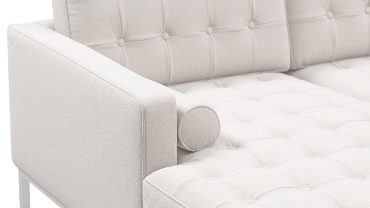 Florence - Florence Three Seater Sofa, Left Chaise, Snow White Wool