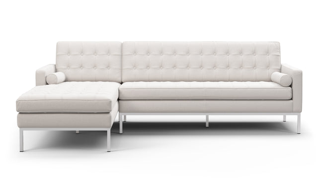 Florence - Florence Three Seater Sofa, Left Chaise, Snow White Wool