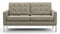 Florence - Florence Two Seater Sofa, Beige Gray Vegan Leather