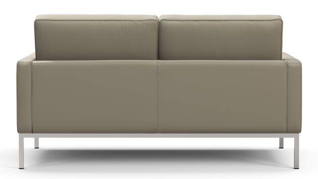 Florence - Florence Two Seater Sofa, Beige Gray Vegan Leather