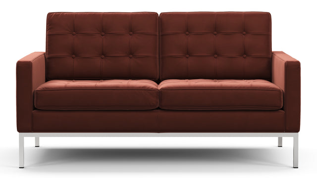 Florence - Florence Two Seater Sofa, Burgundy Velvet