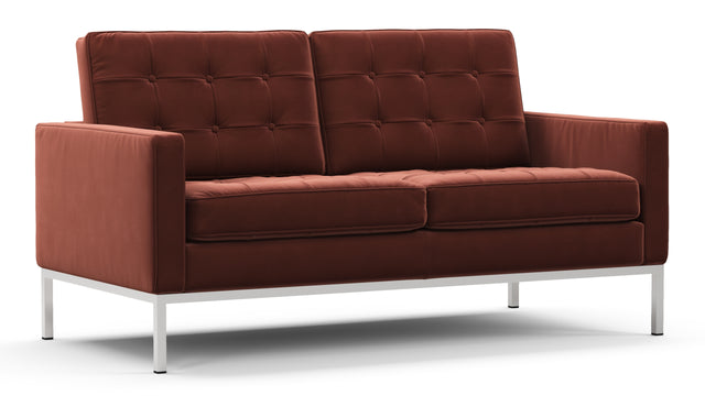 Florence - Florence Two Seater Sofa, Burgundy Velvet