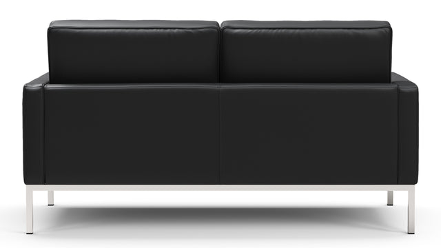 Florence - Florence Two Seater Sofa, Vintage Black Vegan Leather