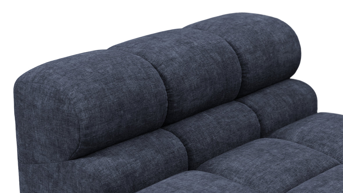 Tufted - Tufted Module, Armless, Indigo Blue Chenille