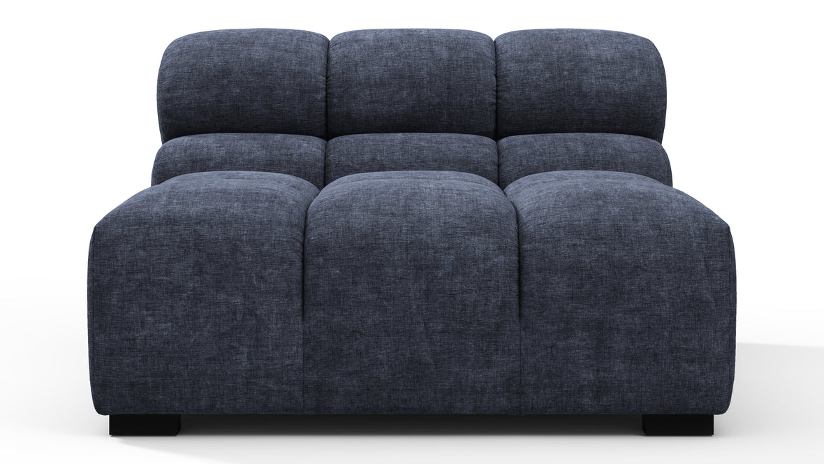 Tufted - Tufted Module, Armless, Indigo Blue Chenille