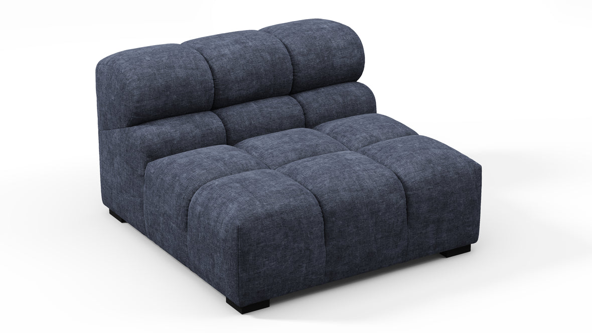 Tufted - Tufted Module, Armless, Indigo Blue Chenille