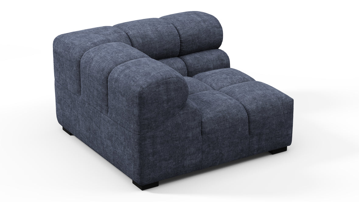 Tufted - Tufted Module, Left Corner, Indigo Blue Chenille